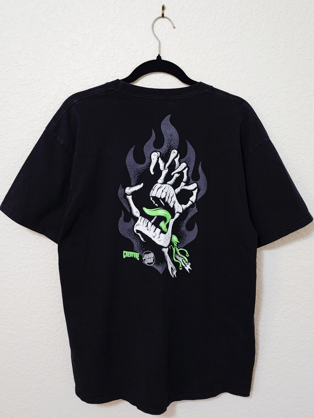 Santa Cruz x Creature Skateboards Screaming Hand Skeleton Tee Men’s Large